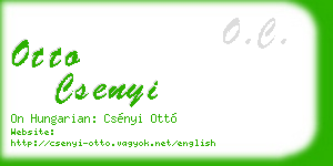 otto csenyi business card