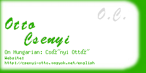otto csenyi business card